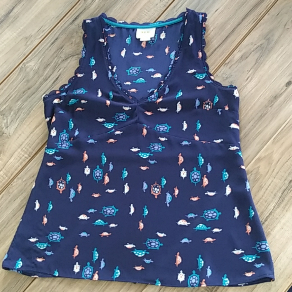 Anthropologie Maeve Tank Turtles size 4